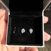 Authentieke 925 sterling zilveren CZ diamant traan druppels oorbel vrouwen cadeau sieraden voor pandora stralende traanskoppen stud oorbellen originele box set