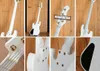 Custom 4 cordes Moon Bass JJ-4B Larry Graham Guitare basse électrique entièrement blanche, corps en frêne, manche en érable, touche 21 frettes, matériel doré