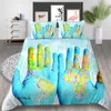 Карта напечатанная постельное белье, набор King Creative Data Network 3D одеяла Queen Geometric Home Deco Double Once Cover с Pillowcas9885148