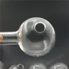 En gros 70mm verre brûleur à mazout tuyau main fumer tuyaux 30mm OD boule épaisse tube clair huile ongles tuyaux adaptateur accessoires pour fumer