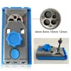 Freeshipping 2 In 1 Pocket Hole Jig Kit Doweling Jig Adjustable Drill Guide 6 8 10 12 Mm With Handle Woodworking Tools