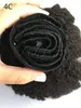 VMAE Natural Black Afro Afro Curly 4A 4B 4C100% Cutícula brasileira não processada Clipe humano virgem alinhado na extensão da tecelagem de cabelo