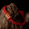 Chanceux rouge corde corde Bracelet fait main hommes charme tressé fil rouge Bracelets pour femme tibétain bouddhiste Bracelet bijoux