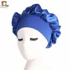 Mode Satin Bonnet Cap Women Long Hair Care Hat Women Night Sleep Hat Silk Cap Head Wrap Mjuka hårtillbehör PY65914270