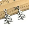 200 Stück Weihnachtsbaum Antik Silber Charms Anhänger Schmuck DIY Halskette Armband Ohrringe Zubehör 21*14mm Anpassen Generation Lieferung