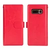 Skórzana pokrowiec na Samsung S8 S9 S10 Plus Uwaga 8 Uwaga 9 S7 Krawęta Karta Magnetyczna Pocket Removable Card Pocket Case