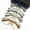 Designer de marca Óculos ópticos quadro homens mulheres grandes óculos quadros moda metal espetáculo quadros retrô miopia óculos com caixa original