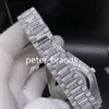 Krappenbesetzte Diamant-Herrenuhr voller Iced-Armbanduhr, silbernes Edelstahlgehäuse, Diamantarmband, 43 mm, automatische Herrenuhren279r