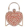 Bolso de mano de noche rosa sugao para mujer, precioso bolso de mano con abalorios de cristal de perlas, bolsos de fiesta de boda, bolsos cruzados, nuevo estilo, bolso de mano 240N