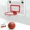 Transparenta sportbarn Inomhus Mini Basketball Hoop Set Shatterisous Backboard Rebounds With Ball Toy Steel Rim Wall Hanging