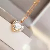 Ciondolo cuore d'argento puro S925 di qualità di modo con diamante scintillante per la collana delle donne orecchino dell'orecchino del regalo di gioielli della moda di modo Trasporto libero