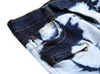 Erkek Fermuar Streç Kot Moda Eğilim İki Renkli Delik Homme Kalem Pantolon Yaz Tasarımcısı Erkek Rahat Ince Denim Pantolon Giyim