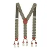 mens suspenders casual fashion unisex braces elegant brown leather shirt suspenders adjustable 6 clip belt strap dad gift1916361