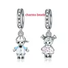 new fits bracelets 20pcs boy girl dangle charms beads silver charms bead for wholesale diy european necklace jewelry accessories