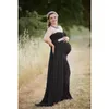 写真撮影マタニティフォトグラフィー妊娠中のマタニティドレスのための肩のないドレス妊娠中の女性の服のための妊娠マタニティドレス