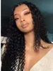 360 Lace Frontal Wig Pre Plocked 10-24Inch Brasilianska Virgin Hair Water Curly Human Haus Lace Paryker med Baby Hår för svarta Kvinnor 130%