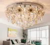 Crystal chandelier lighting luxury chrome plate crystal round creative chandelier lamp led ceiling chandeliers lights for bedroom MYY