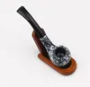 Hot-selling marble ceramic pipe straight handle acrylic pipe hollow design non-ironing handicraft products