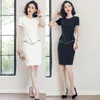 Mode sommar penna vestidos retro kappa arbete bär uniform kvinnor elegant kontor damer slim klänning koreansk stil vestidos mujer