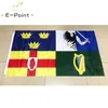 Drapeau des quatre Provinces d'irlande, 3x5 pieds (90cm x 150cm), bannière en Polyester, décoration volante, drapeau de jardin de maison, festif