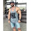 Palestre di marca all'ingrosso Stringer Abbigliamento Bodybuilding Canotta Uomo Fitness Canotta senza maniche Camicia in cotone Canotta muscolare