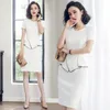 Mode sommar penna vestidos retro kappa arbete bär uniform kvinnor elegant kontor damer slim klänning koreansk stil vestidos mujer