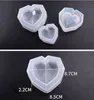 Diamond Heart Soap Mold Candle Formy Silikonowe Elastyczne Formy Ciasteczka Czekolada DIY Decor 3 Rozmiar
