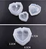 Diamond Heart Soap Mold Candle Formy Silikonowe Elastyczne Formy Ciasteczka Czekolada DIY Decor 3 Rozmiar