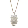 Iced Out Custom Bundeal Pendant Halsband i 14K Yellow Gold Micro Paled Lab Iamond Hip Hop Men smycken3525911