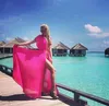 Moda-jeden rozmiar wyjścia na plażę zatuszować szyfonowa szata Plage cukierki kolor sukienka Kaftan Pareos dla kobiet tunika plażowa Sarong strój kąpielowy