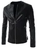 Hommes de Fourrure Faux Rtro Printemps Droite En Cuir Veste Hommes O Cou Fermetures À Glissière Manteau Mâle Moto Vestes Manteaux COML64 H Blouson Moto Homme1