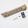 Siyah / Kırmızı / Tan 11 '' MLOK Sıkma Ultralight Ücretsiz Handguard Picatinny Dağı Sistemi MLOK Avcılık Float inç