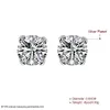 Nouvelles boucles d'oreilles en argent sterling plaqué diamant rond DFMSE096, boucles d'oreilles pendantes en argent 925 pour femmes 10 paires beaucoup