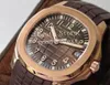 40mm horloges voor mannen ZF Factory Rose Gold Crystal horloge Miyota Automatisch Cal.324 SC Bruin Dial 5167 Eta Rubber Heren Mechanische Horloges