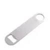 Ny idé Rostfritt Stål Satin Finish Bar Blade Ölflasköppnare 420 Rostfritt stålhandtag Bartender Bottle Opener LX8595