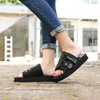 Män tofflor sommar platt 2018 sommar män skor andas strand tofflor wedge black flip flops 35-45