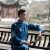Nieuwe Oude Kostuum Chinese Traditionele Etnische Kleding Tang Pak Mannelijke Cheongsam Stand Collar Heren Lange Robe Katoen Linnen Geborduurde Town