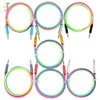 500st / parti 3,5 mm Jack Audio Cable Rainbow Bamboo Copper Shell Man till manlig stereohjälpsledning för Samsung bil mp3 mp4 aux kabel