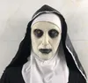 NUN-skräckmasken Halloween Cosplay Valak Scary Masks Latex Full Face Hjälm Demon Halloween Party Costume Props Mask GGA2509