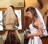 Camo Bridal Welle w Stock Bride welon Długość łokcia Dwukierunkowa prosta ręcznie robiona szlachetna tiulowa tiulowa wstążka krawędź ślubna welda