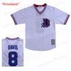 Bull Durham 8 Crash Davis 37 Nuke Laloosh Baseball Jersey Sydd vit grå gratis frakt