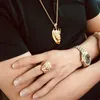 Modyle Gold Color Classic 316L roestvrij staal mannen Punk Hip Hop Ring Cool Lion Head Band Gold Ring Jewelry8951960