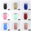 Babyflaskor Diamantformade Sippy Cups Rostfritt Stål Vakuum Isolerad Mjölkflaskor Nyfödd Foderflaska 8 Färger CCA11761 10PCS