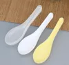 Wholesale Asian Soup Spoons Disposable Flatware Saimin Ramen White Plastic Spoon Outdoor Dining Food Sale Fast