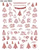 Navidad Nail Art Stickers Oro Plata Color rojo Copo de nieve Muñeco de nieve Árbol de Navidad Santa Hollow Nail Calcomanías Manicura Decoración HHA882