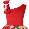 Vendita al dettaglio ragazze vestono estate San Valentino039s Day Rose stampato floreale Aline Princess Dress bambina abiti per bambini designer Christmas2833200