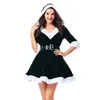 Sfit Mme Claus Costume Rôle de Noël Play Tenues Robe Hooded pour femmes Cosplay Cosplay Clothing New Year Party Fancy Dish8360154