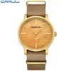 8 mm Ultra-cienki nadgarstka Watches Crrju luksusowy zegar moda Montre femme kwarcowe panie zegarek renogio feminino279s