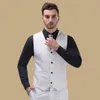 White Wedding Groom Tuxedos Peaked Lapel Three Piece Custom Made Evening Party Men Suits Jacket Pants Vest