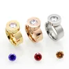 Pierścień mody damskiej czterokolorowy cyrkon p tytanowy pierścień stalowy 18K próżniowy pierścień ze stali nierdzewnej dla kobiety4395653